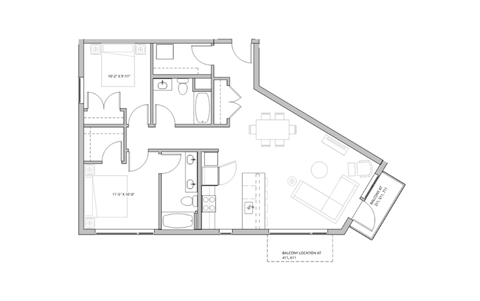 a black and white floor plan of a house